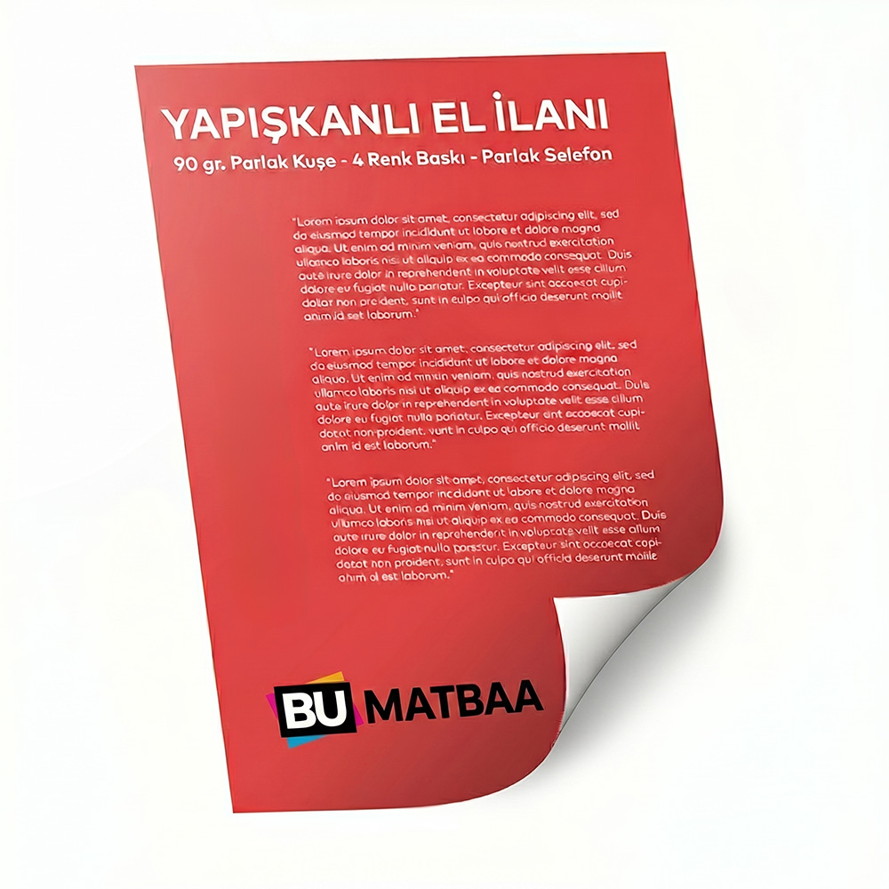 Yapışkanlı El İlanı