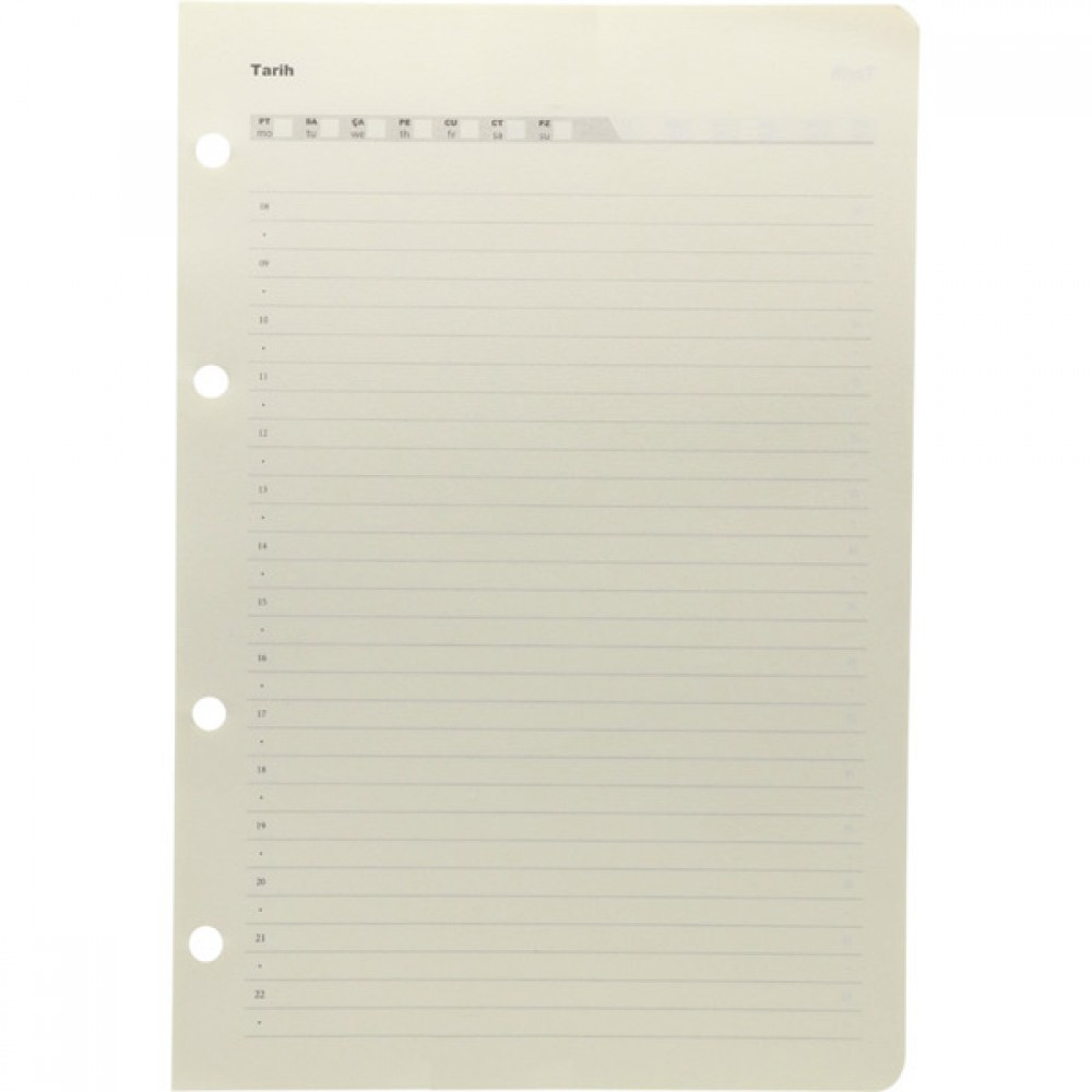 OAI-Tarihli Organizer Ajanda içi