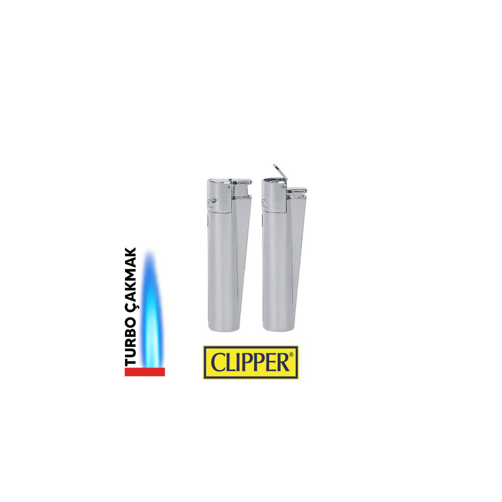 Clipper Silver Turbo Metal Lighter