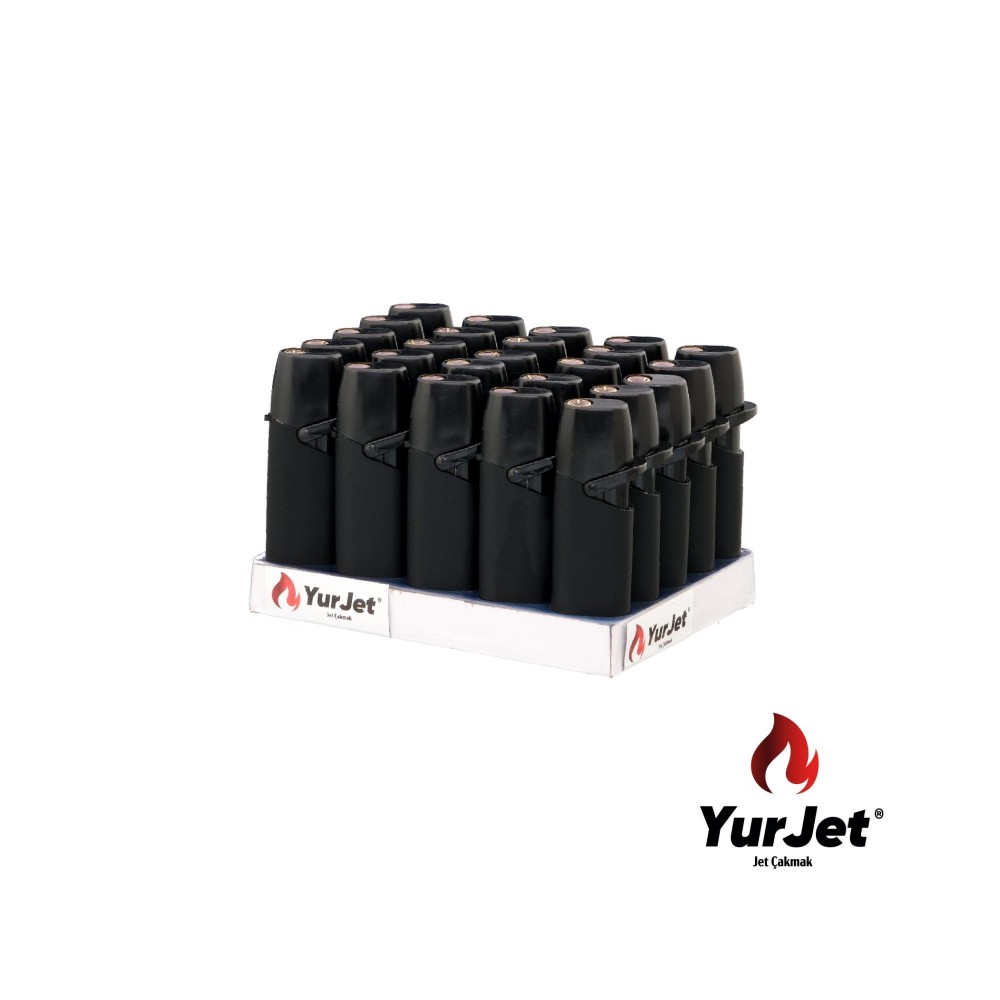 YurJet Siyah Jet Metal Çakmak